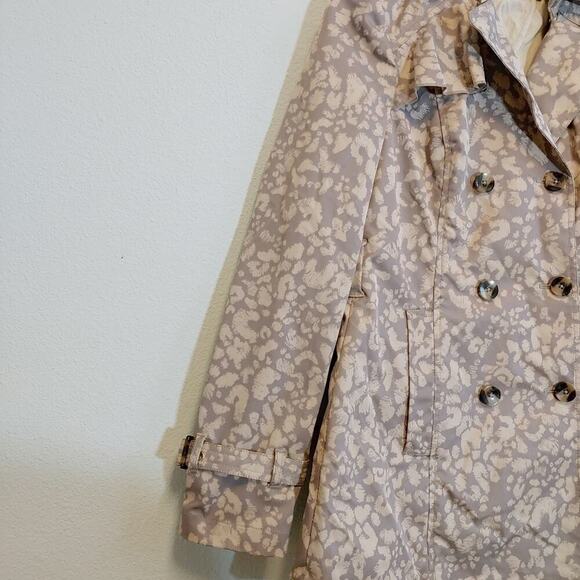 Daughters of the Liberation Anthropologie Animal Print Trench Coat Sz 4 - Picture 6 of 11